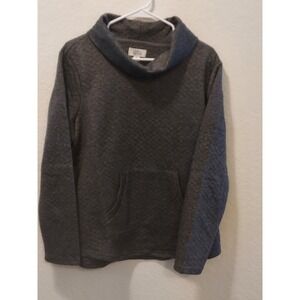 Sz XL Croft Barrow Sweater Womens Gray Cowl Long Sleeve Pullover Stretch